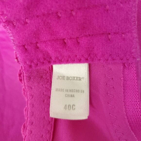 JOE BOXER WOMEN'S BRA SIZE 40C PURPLE WITH LACE FLORAL DESIGN UNDERWIRE - Picture 4 of 4